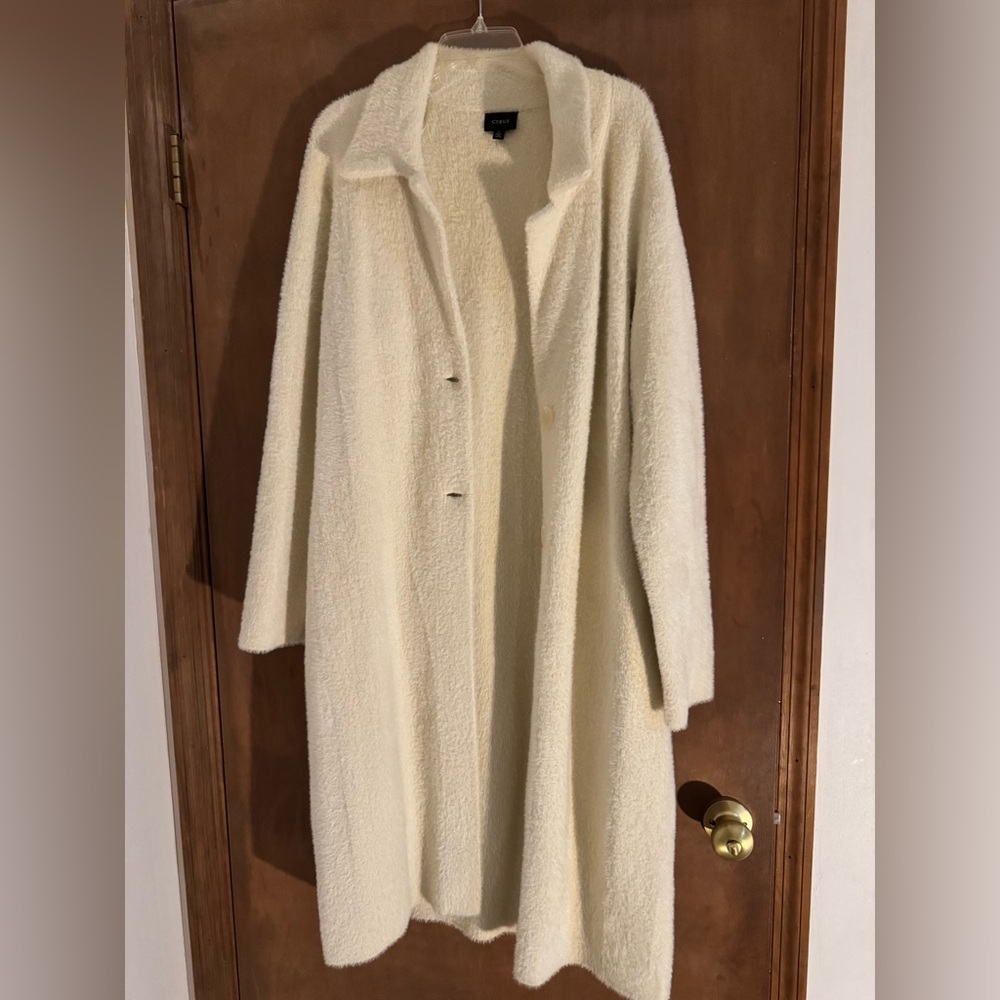CYRUS Elegant Cream Women's Coat | Size L